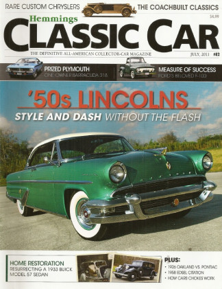 HEMMINGS CLASSIC CAR 2011 JULY - LINCOLNS, EDSEL CITATION, BARRACUDA, F-100